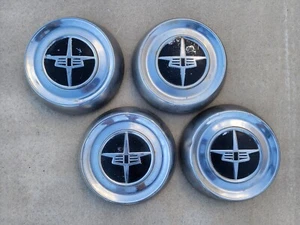 OEM 1956 Dodge Car Set 4 Dog Dish Hubcaps Wheelcovers Center Caps Original Mopar - Picture 1 of 12