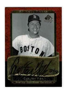 MLB 2003 UD SP LEGEND CUT *CARLTON FISK* AUTOGRAPH 27/50 BOSTON REDSOX  - Bild 1 von 2