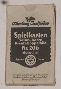 erste Altenburg-Stralsunder Spielkarten- Nr. 206 - Salon-Karte-Preuß. Doppelbild - Bild 1 von 21