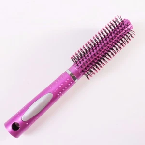 LARGE ROUND PIN HAIR BRUSH Professional Nylon Bristle Curling/Styling Hairbrush - Picture 1 of 6