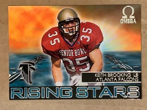 1998 Pacific Omega Rising Stars Rookie Keith Brooking #2. Insert Falcons - Picture 1 of 2