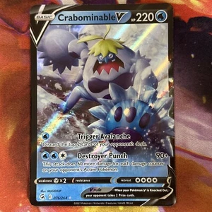 Pokémon TCG Crabominable V Fusion Strike 076/264 Holo Ultra Rare - Picture 1 of 2