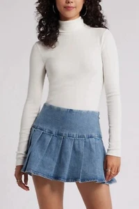 Women’s BP. Turtleneck Ribbed Top In Ivory Size L New - Picture 1 of 7