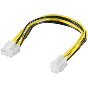 Stromadapter 8-poliger Stecker an 4-polig P4 Buchse für Mainboard 24cm lang - Bild 1 von 1