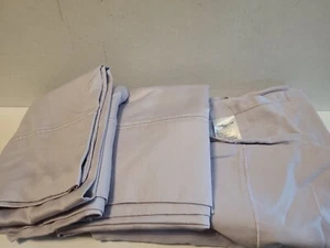 Liz Claiborne Lavender 2 Pillow Cases & Full Size Flat Sheet 600 Thead Count - Picture 1 of 7