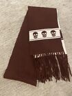 Skull Cashmere / 360 Lynette Fringe Scarf - Maroon Ivory Excellent Condition