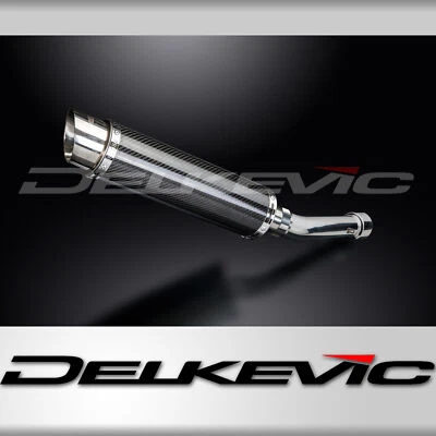 Aprilia Tuono 2003-2004 Delkevic Slip On 14" Round Carbon Exhaust Muffler Kit - Image 1 of 4