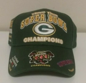 NFL Green Bay Packers "Three Time Super Bowl Champions" Cap  - Picture 1 of 7