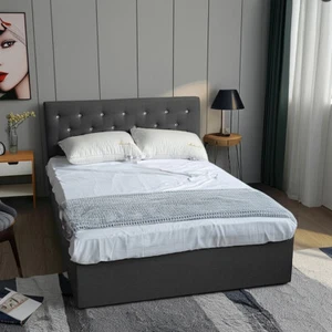 Fabric Ottoman Bed Storage Bed Gas Lift Up Bed Frame Upholstered Double King - Picture 1 of 31