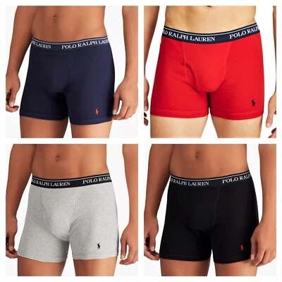 Polo Ralph Lauren Para hombres Clásico 1 Calzoncillo Boxer Algodón Ropa Interior Nuevo Rojo Azul Marino Gris Foto 1 de 4
