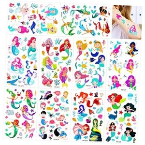 Mermaid Tattoos for Kids, 188+ Pcs Cute Temporary Tattoo Kids Body Stickers - Picture 1 of 8