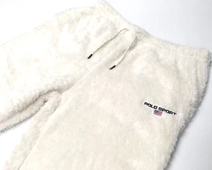 Polo Sport Ralph Lauren Polar Bear Sherpa US Flag Fleece Jogger Pants Sweatpants - Picture 1 of 13