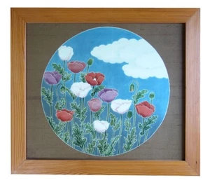Beautifully Framed Hand Painted Yuzen Silk Tondo - Picture 1 of 1
