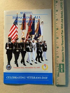Celebrating Veterans Day Booklet Dept. of Veteran's Affairs 1978 - Bild 1 von 3