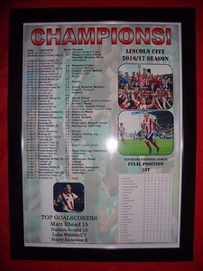 Lincoln City National League champions 2017 - framed print - Picture 1 of 2