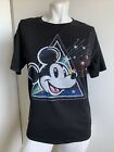 *nwot* Disney Mickey Mouse Xs Black Short Sleeve T-shirt Rhinestone 