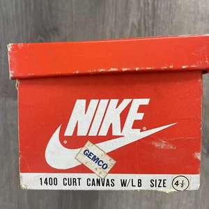 Nike Vintage Shoe Box Made in Korea Curt Canvas Trainer from Gemco - Picture 1 of 7