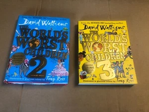 JOB LOT 2 OFF DAVID WALLIAMS BOOKS THE WORLDS WORST CHILDREN 2 AND 3 USED BOOKS - Foto 1 di 5