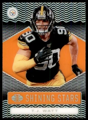 2020 Illusions Shining Stars Orange Parallel T.J. Watt Pittsburgh Steelers #SS20 - Image 1 of 2