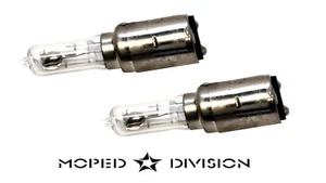 2 TOMOS HALOGEN MOPED HEADLIGHT BULBS 12V 35/35 BA20D NOS Replacement - Picture 1 of 1