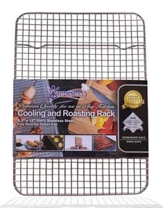 Small Quarter Sheet Cooling Rack for Cooking & Baking, Oven Safe Stainless St... - Picture 1 of 8