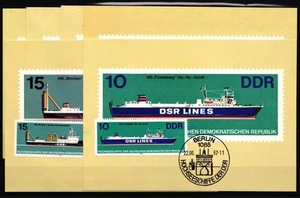 DDR 2709-2714 gestempelt Maximumkarten mit Ersttagsstempel / Schiffe #JA007 - Bild 1 von 1