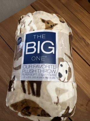 Manta marrón para perros 60" x 72" de piel sintética de gran tamaño súper suave felpa GRANDE Foto 1 de 4