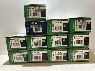 Lote de 12 TONER LEXMARK (Magneta, Amarillo, Cian, Negro)- CX510-CX410 Ver Fotos Foto 1 de 4