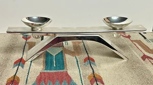 Vintage Kurt Radtke For WMF Germany Ikora Bauhaus Double Candlestick MCM MINT! - Picture 1 of 10