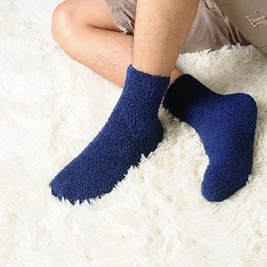 3 Paar verdickte warme Socken Winter Zimmer Mann Erwachsene Hausschuhe flauschig - Bild 1 von 12