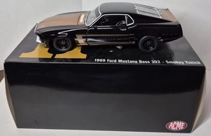 1969 Ford Mustang Boss 302 Smokey Yunick 11 ACME Diecast 1:18 Car - Black - Picture 1 of 6