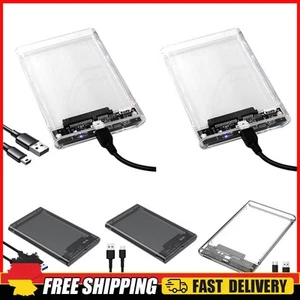 2.5 Inch Hard Drive Enclosure Transparent Mobile Hard Drive Case for MacBook PC - Afbeelding 1 van 11