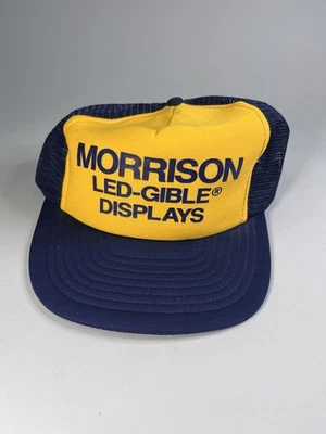 Vintage Morrison LED-GIBLE Displays  Advertising Mesh Trucker Snapback Hat NOS - Image 1 of 4