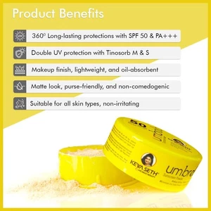 Keya Seth Sunscreen Powder 25g SPF50 PA+++ | Matte, Sweat-Resistant | Pack 1 - Picture 1 of 13