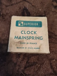 NOS Superior Clock Mainspring  No. 80-522a 11/16" X .018 x 96" Hole End - Picture 1 of 3