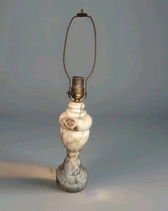 Vintage Antique Carved Stone Lamp - Picture 1 of 7