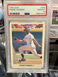 1990 Leaf baseball Frank Thomas RC PSA 10 - Picture 1 of 1