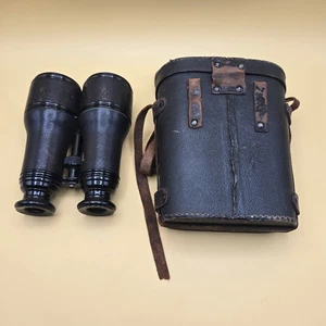 Colmont Paris Vintage Binoculars w/ Leather Case WWI Era France Optics - Picture 1 of 5