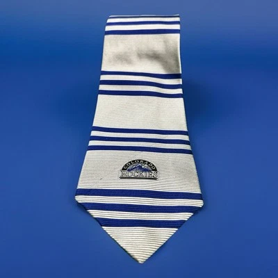 Vintage New Striped Colorado Rockies 100% Silk Men’s Tie Necktie USA - Image 1 of 4