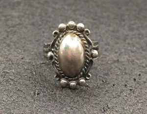 Vintage .925 Sterlingsilber Glocke Handelsposten Fred Harvey Concho Ring Größe 5,5 - Bild 1 von 4