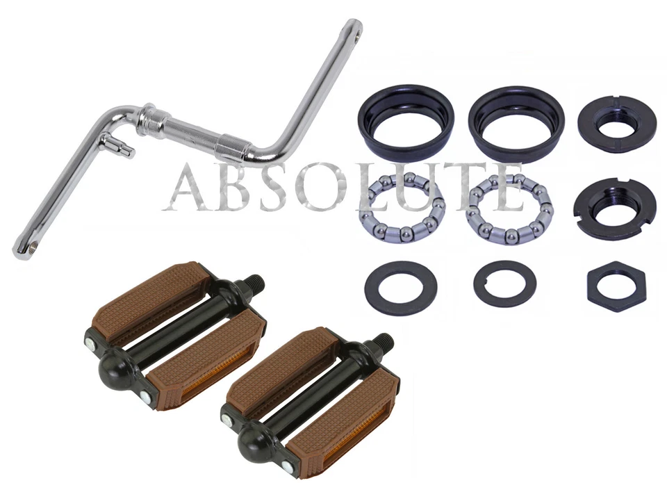 BIVELA BICICLETA CROMADA F&R LOWRIDER 6 1/2" 1 PIEZA CON PEDALES Y PEDALIER. Foto 1 de 1