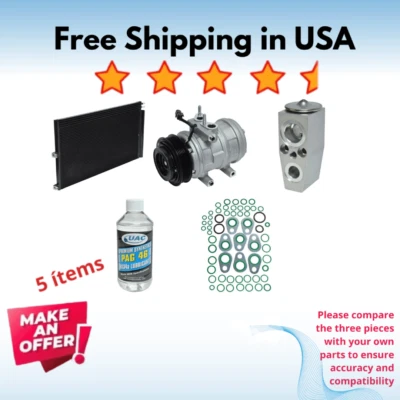 Compresor, condensador y válvula aire acondicionado apto para Ford Expedition 2009-2014 Foto 1 de 4