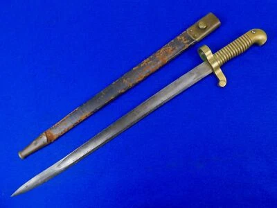 Antigua espada corta bayoneta Remington de la Guerra Civil de Estados Unidos con vaina Foto 1 de 4