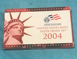 MIB 2004-S Silver Proof Set w COA - Picture 1 of 7