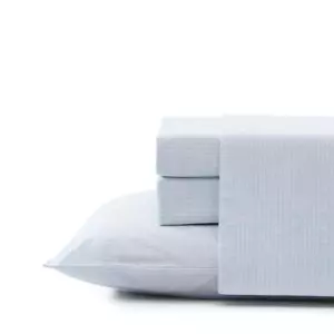 Tommy Bahama Sheet Set King Size Soft Cotton Bedroom Linen Striped Blue 4-Piece - Picture 1 of 3