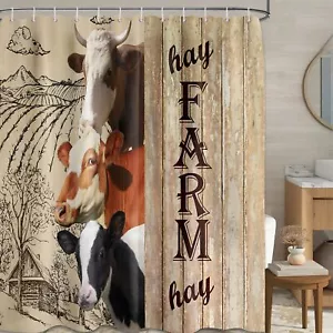 Farm Shower Curtain Rustic Farmhouse Shower Curtains for Bathroom Decor Count... - Picture 1 of 7