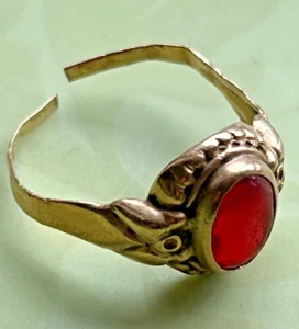 Antiguo ANILLO gótico victoriano de colección nuevo decoración antigua granate de oro 10K rubí arte 10k - Imagen 1 de 8