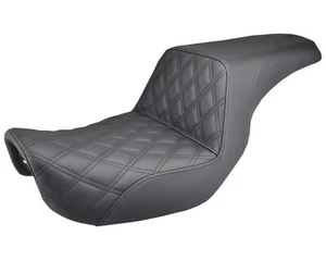 Saddlemen Step-Up Lattice Stitch Black Seat 2006-2017 Harley FXD (806-04-172) - Picture 1 of 2
