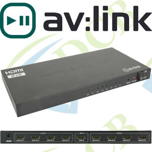 AV:LINK 4K HDMI Splitter 1x8 3840 x 2160, DTS-HD, Dolby True, DTS, Dolby-AC3 DSD