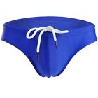 Fashionable Triangle Strap Swim Trunks in Solid Color for Men's Swimwear